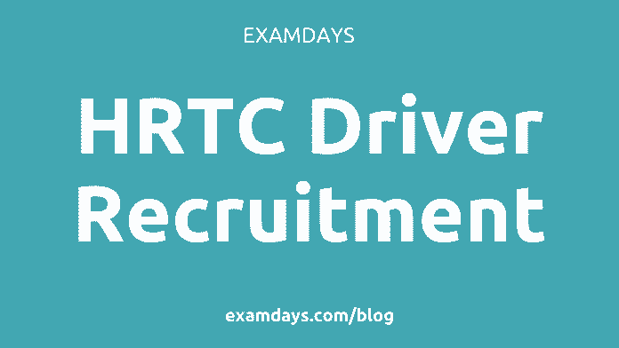 hrtc driver recruitment