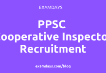 ppsc cooperative inspector recruitment