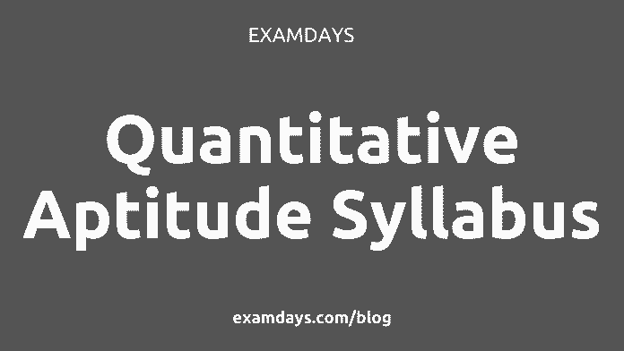 quantitative aptitude syllabus