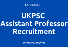 ukpsc assistant professor recruitment