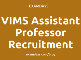 vims assistant professor recruitment