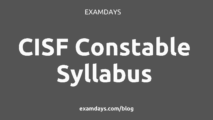 cisf constable syllabus