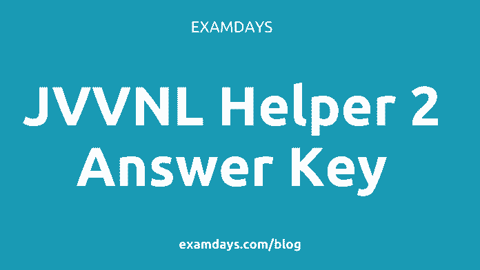jvvnl helper 2 answer key