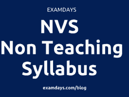 nvs non teaching syllabus