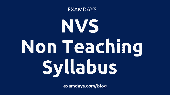 nvs non teaching syllabus
