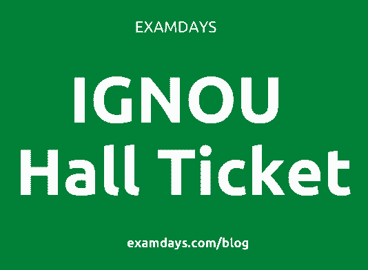 ignou hall ticket