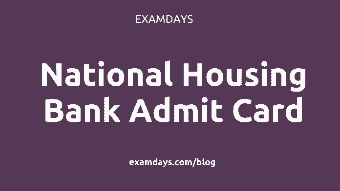 national housing bank admit card
