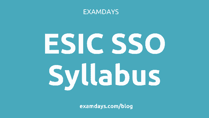 esic sso syllabus