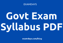 govt exam syllabus pdf