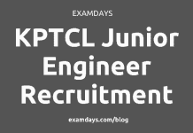 kptcl junior engineer recruitment