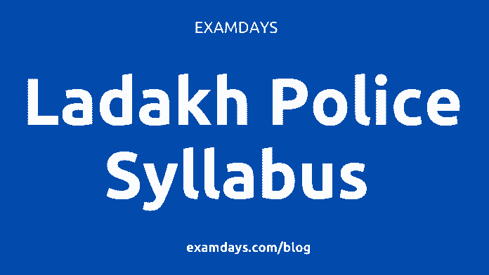 ladakh police constable syllabus