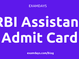 rbi assistant admit card