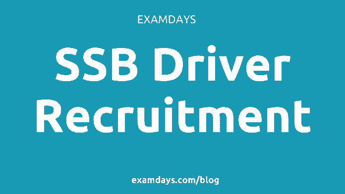 ssb driver recruitment