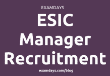 esic manager recruitment