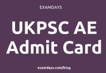 ukpsc ae admit card
