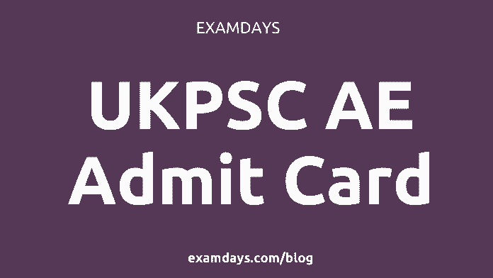 ukpsc ae admit card