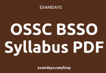 OSSC BSSO Syllabus