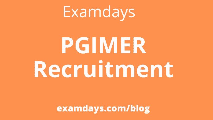pgimer recruitment