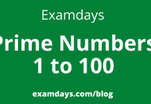 prime numbers 1 to 100