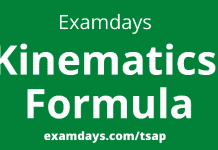 kinematics formulas