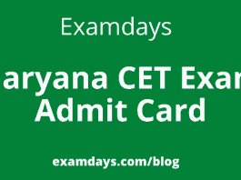haryana cet exam admit card