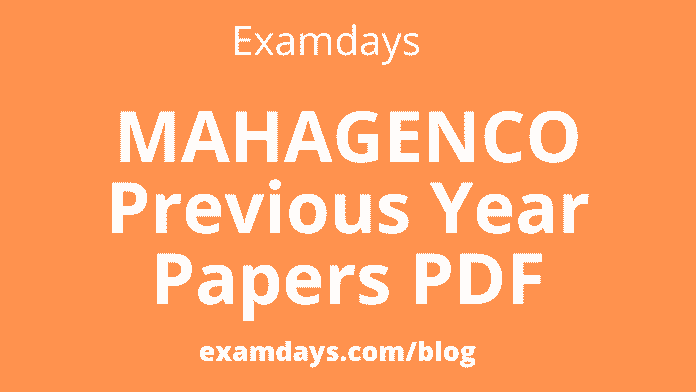 mahagenco previous year question paper