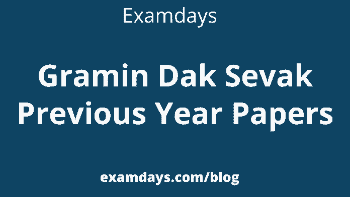 Gramin dak sevak previous papers with answers