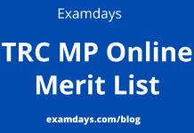 trc mp online merit list