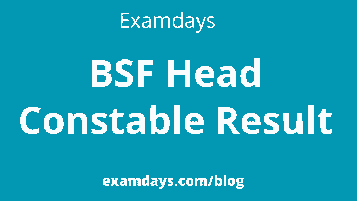 bsf head constable result