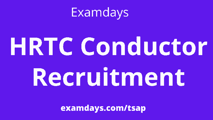 hrtc conductor recruitment