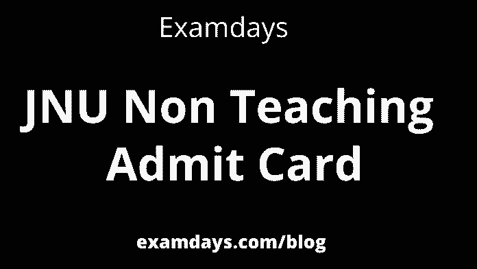 jnu non teaching admit card