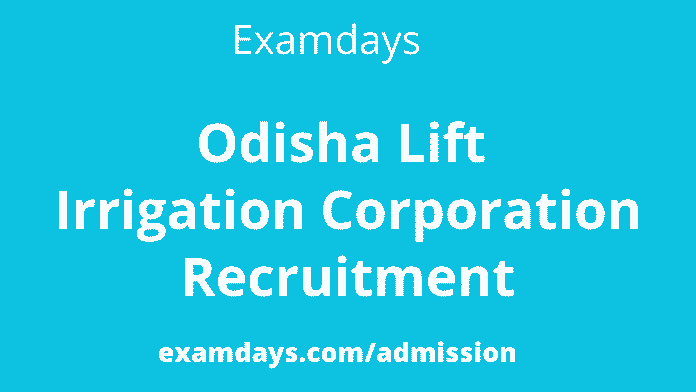 odisha lift irrigation corporation recruitment