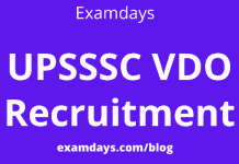 UPSSSC VDO Recruitment