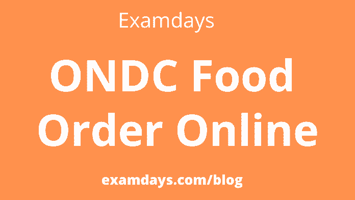 how to use ondc to order food