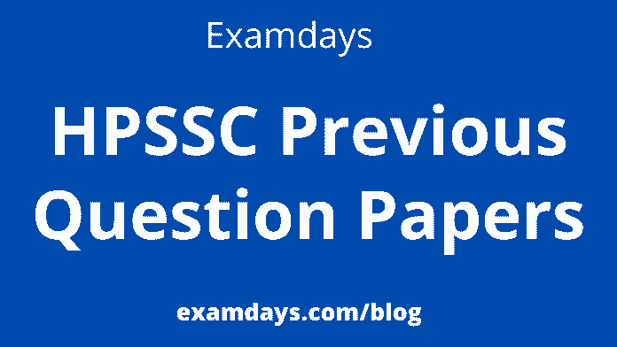 hpssc previous year question paper