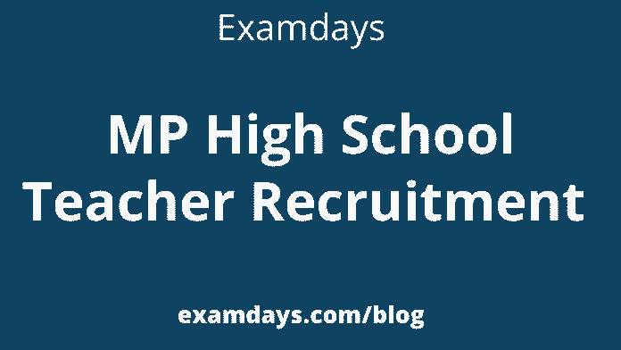 mp high school teacher recruitment