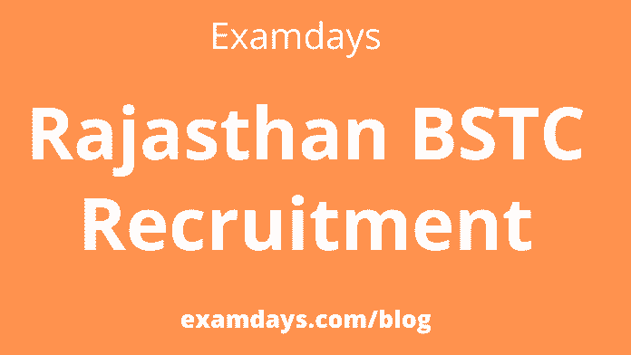 rajasthan bstc recruitment