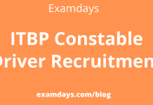 itbp constable driver recruitment