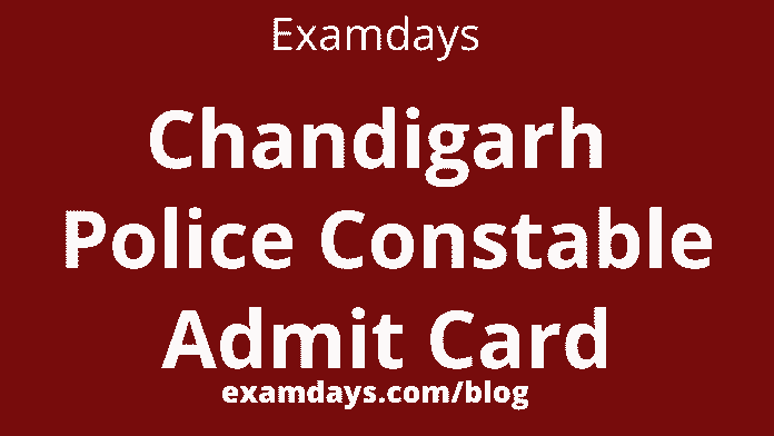 chandigarh police constable admit card