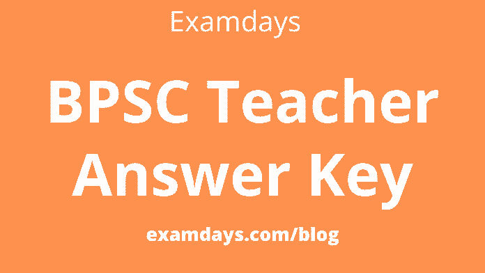 bpsc teacher answer key
