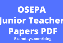 Osepa junior teacher previous papers pdf