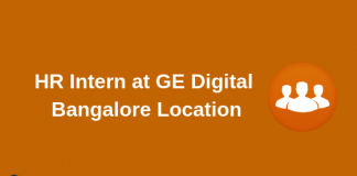 HR Intern Recruitment at GE Bangalore Apply Now