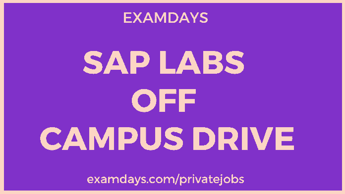 sap labs off campus drive