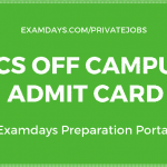 tcs off campus admit card