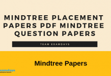 Mindtree Placement Papers