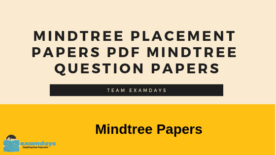 Mindtree Placement Papers
