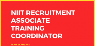 NIIT Recruitment 2018 Associate Training Coordinator 2019 Pass outs