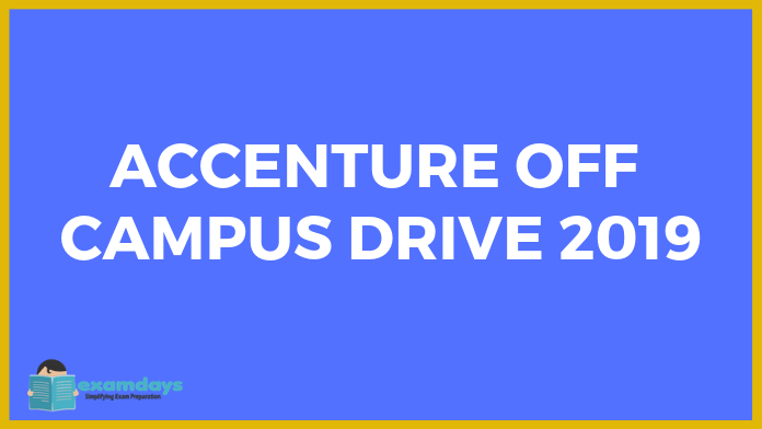 Accenture Off Campus Drive 2019
