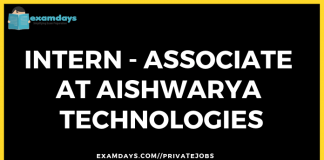 Intern - Associate at Aishwarya Technologies