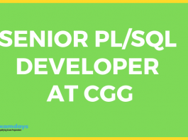 Senior PLSQL Developer & DBA at CGG